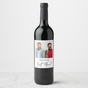 Etiqueta Para Botella De Vino Propuesta minimalista moderna de foto del mejor ho