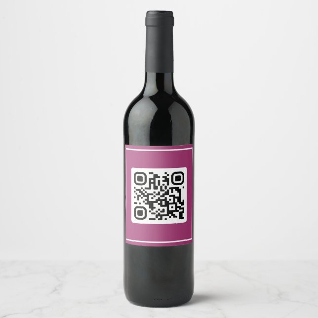 Etiqueta Para Botella De Vino Propuesta QR - ¿Te Casarás Conmigo? (Anverso)