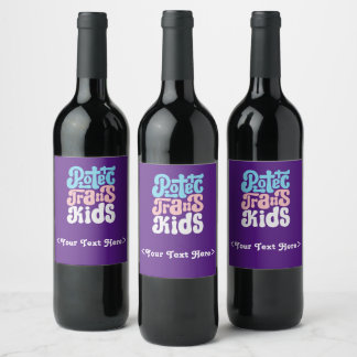 Etiqueta Para Botella De Vino Proteger la etiqueta del frasco de los niños trans