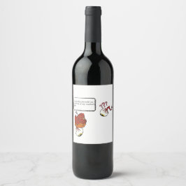 Etiqueta Para Botella De Vino Psiquiatra divertida