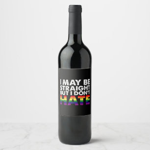 Etiqueta Para Botella De Vino Puede que sea heterosexual pero no odio a la comun