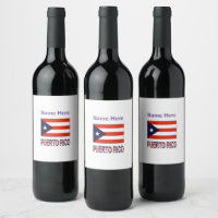Puerto Rico y la bandera puertorriqueña personaliz