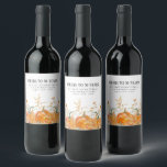 Etiqueta Para Botella De Vino Pumpkin Wildflower 50th Birthday Personalized<br><div class="desc">Las calabazas de otoño están enclavadas en delicadas flores silvestres amarillas y naranjas para crear una estética elegante. Todo el texto es editable para que puedas diseñar fácilmente tu propio estado de ánimo especial.</div>