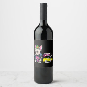 Etiqueta Para Botella De Vino Punk no muerto