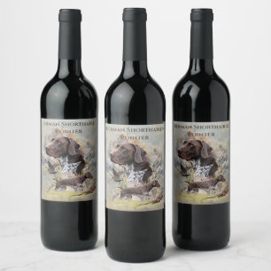 Etiqueta Para Botella De Vino Punteros de corto alcance alemanes