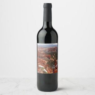Etiqueta Para Botella De Vino Punto de inspiración en el Cañón Bryce I