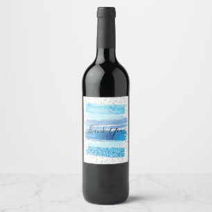 Etiqueta Para Botella De Vino Purpurina Glam