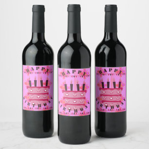 Etiqueta Para Botella De Vino Que Bendito Seas Que Tengas Muchos Más Cumpleaños 