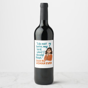 Etiqueta Para Botella De Vino ¿Qué pensar? Citas divertidas de Shakespeare