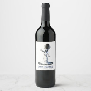Etiqueta Para Botella De Vino ¡Quédate freaky! Novia de Frankenstein