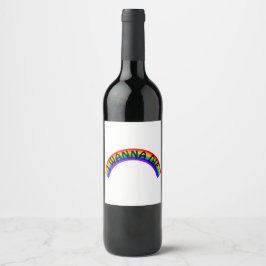 Etiqueta Para Botella De Vino Quiero Morir - Arcoíris