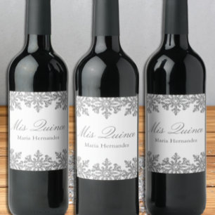 Etiqueta Para Botella De Vino Quinceanera