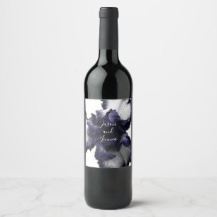 Etiqueta Para Botella De Vino Radiante Minimalista morado oscuro diafánico moder