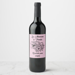 Etiqueta Para Botella De Vino Recuerdos de Familia