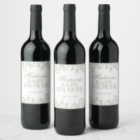 Recuerdos de shower de bebé floral Chinoiserie Vin