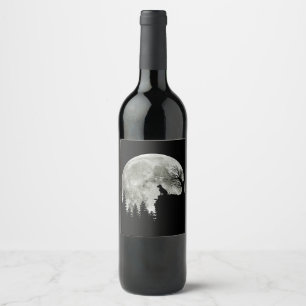 Etiqueta Para Botella De Vino Recuperador de Labrador se pone de pie en Hallowee