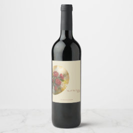 Etiqueta Para Botella De Vino Red Roses