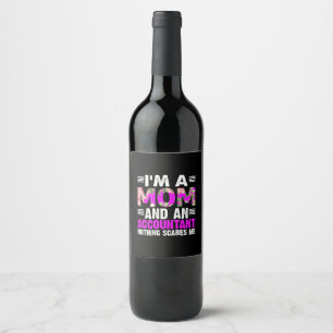 Etiqueta Para Botella De Vino Regalo contable   Soy Mamá Y Contador