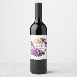 Etiqueta Para Botella De Vino Regalo de aniversario número 20