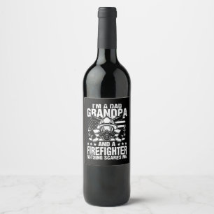 Etiqueta Para Botella De Vino Regalo de bomberos Soy un bombero del abuelo de