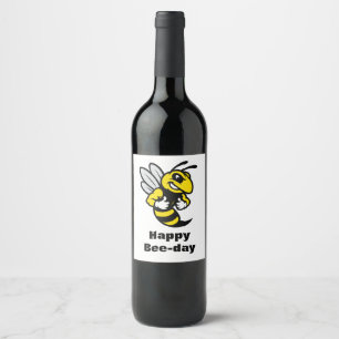 Etiqueta Para Botella De Vino Regalo de cumpleaños de abeja divertida al revés I