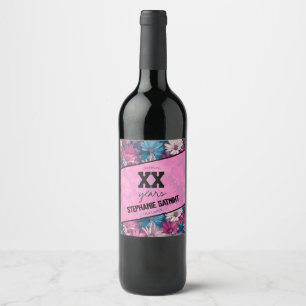 Etiqueta Para Botella De Vino Regalo de cumpleaños para ella por quinceañera lin