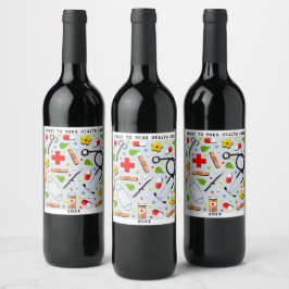 Etiqueta Para Botella De Vino Regalo de Enfermera