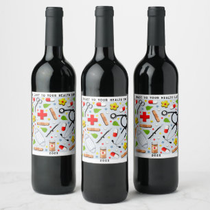 Etiqueta Para Botella De Vino Regalo de Enfermera