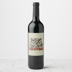Etiqueta Para Botella De Vino Regalo de Navidad de la familia de la fiesta de Na