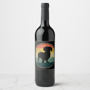 Etiqueta Para Botella De Vino Regalo de perro   Dachshund Dog Lover Regalos Mole