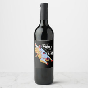 Etiqueta Para Botella De Vino Regalo de perro  Yo no te di un beso con el culo