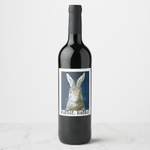 Etiqueta Para Botella De Vino regalo de personalizado para conejo de la familia