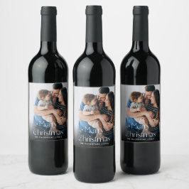 Etiqueta Para Botella De Vino Regalo de vino para Navidades de mano con clase