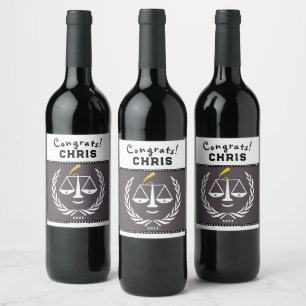 Etiqueta Para Botella De Vino Regalo del partido de graduación de la Facultad de