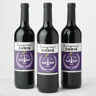 Etiqueta Para Botella De Vino Regalo del partido de graduación de la Facultad de