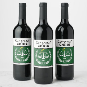 Etiqueta Para Botella De Vino Regalo del partido de graduación de la Facultad de