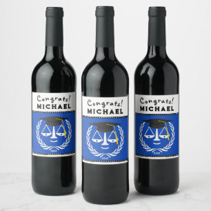 Etiqueta Para Botella De Vino Regalo del partido de graduación de la Facultad de