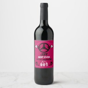 Etiqueta Para Botella De Vino Regalo divertido para instructor de conducir