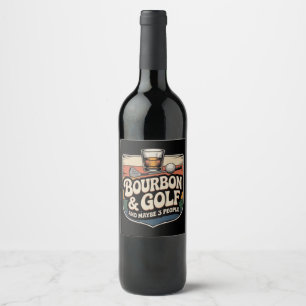 Etiqueta Para Botella De Vino Regalo divertido para papá golfista de bourbon vin