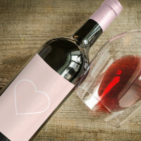 Regalo moderno Pastel Rosa y Corazón Minimalista A