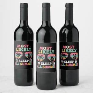 Etiqueta Para Botella De Vino Regalo para el profesor más propenso a dormir todo