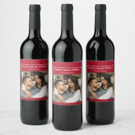 Etiqueta Para Botella De Vino Regalo Romántico de Foto y Texto Personalizado - P