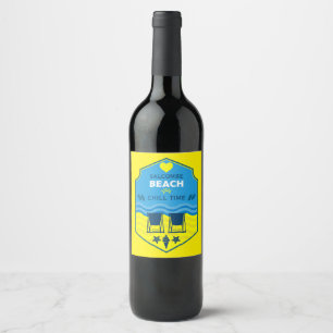 Etiqueta Para Botella De Vino Regalos Británicos De Playa
