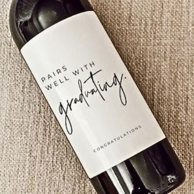 Etiqueta Para Botella De Vino regalos de graduación 2024 (Subido por el creador)