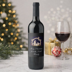 Etiqueta Para Botella De Vino Regalos de vino de Navidad personalizados con Nati