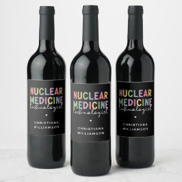 Etiqueta Para Botella De Vino Regalos del personalizado Técnico de Medicina Nucl