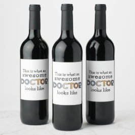 Etiqueta Para Botella De Vino Regalos para médicas divertidos | Impresionante Mé