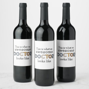 Etiqueta Para Botella De Vino Regalos para médicas divertidos   Impresionante Mé