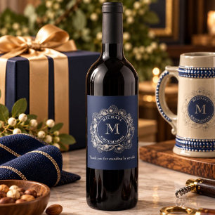 Etiqueta Para Botella De Vino Regalos para Padrinos Personalizados