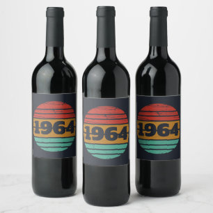 Etiqueta Para Botella De Vino Regalos personalizados de 60 años